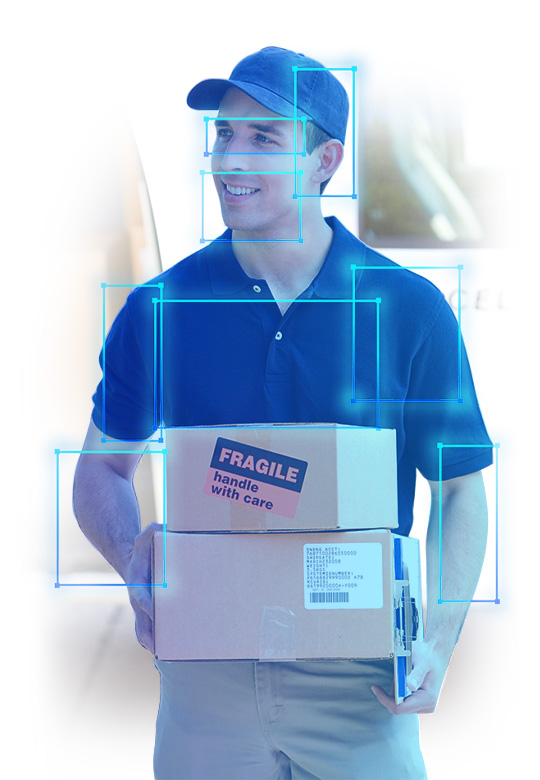 Person Detection being used to detect a deliveryman.