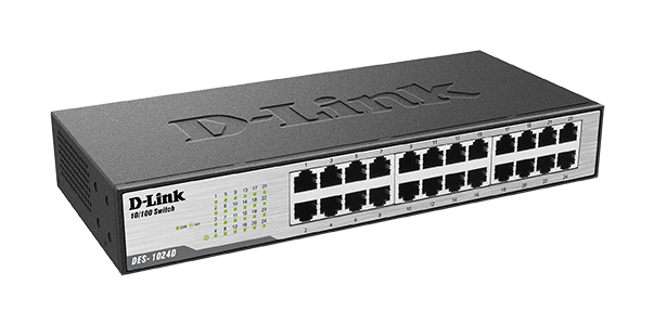 DES-1024D 24-Port Fast Ethernet Unmanaged Desktop Switch | D-Link