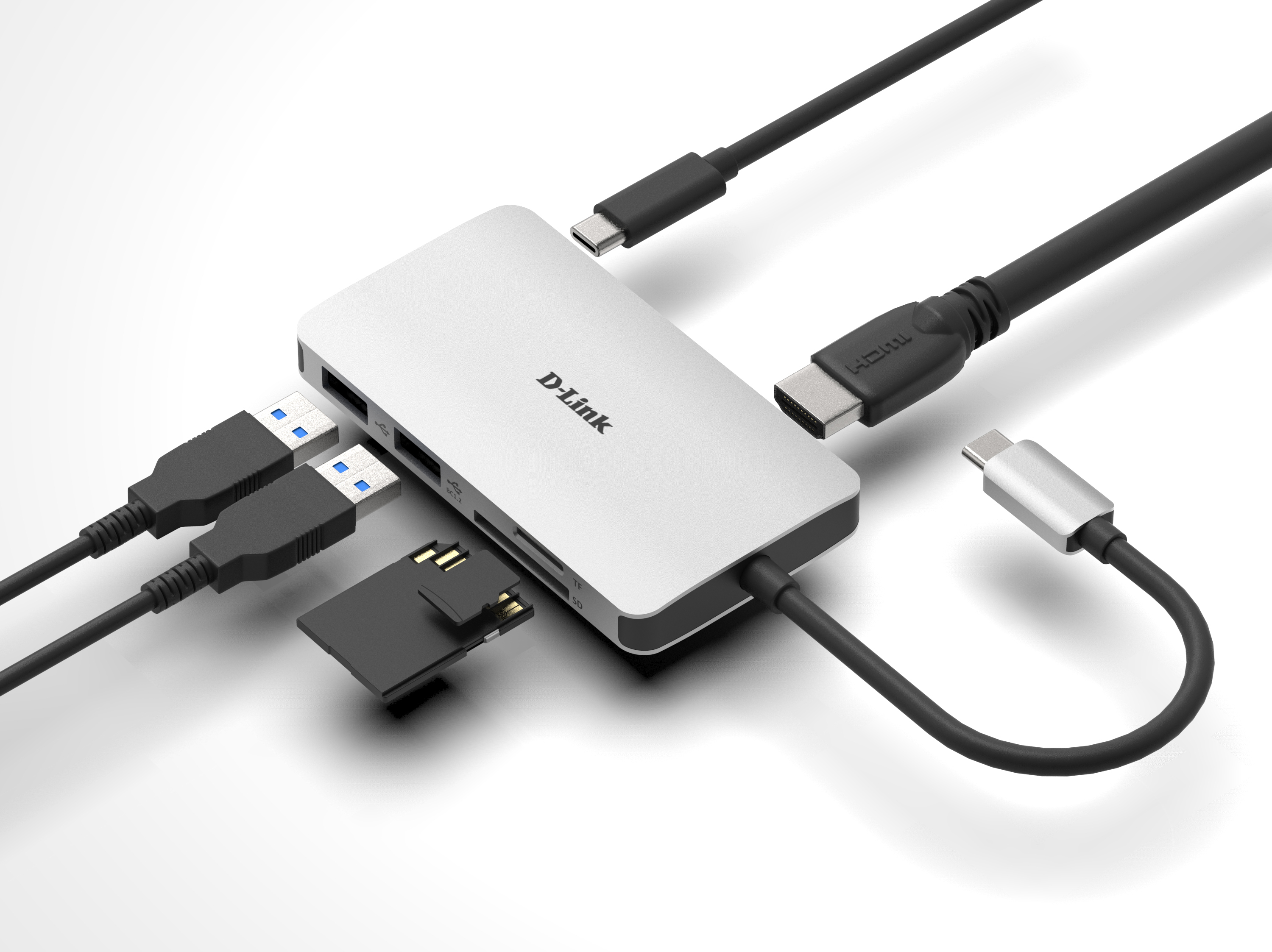 DUB-M610 6-in-1 USB-C Hub with HDMI/Card Reader/Power Delivery | D 