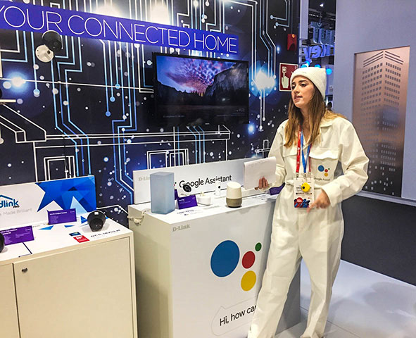 Google Assistant with D-Link compatible products MWC 2018