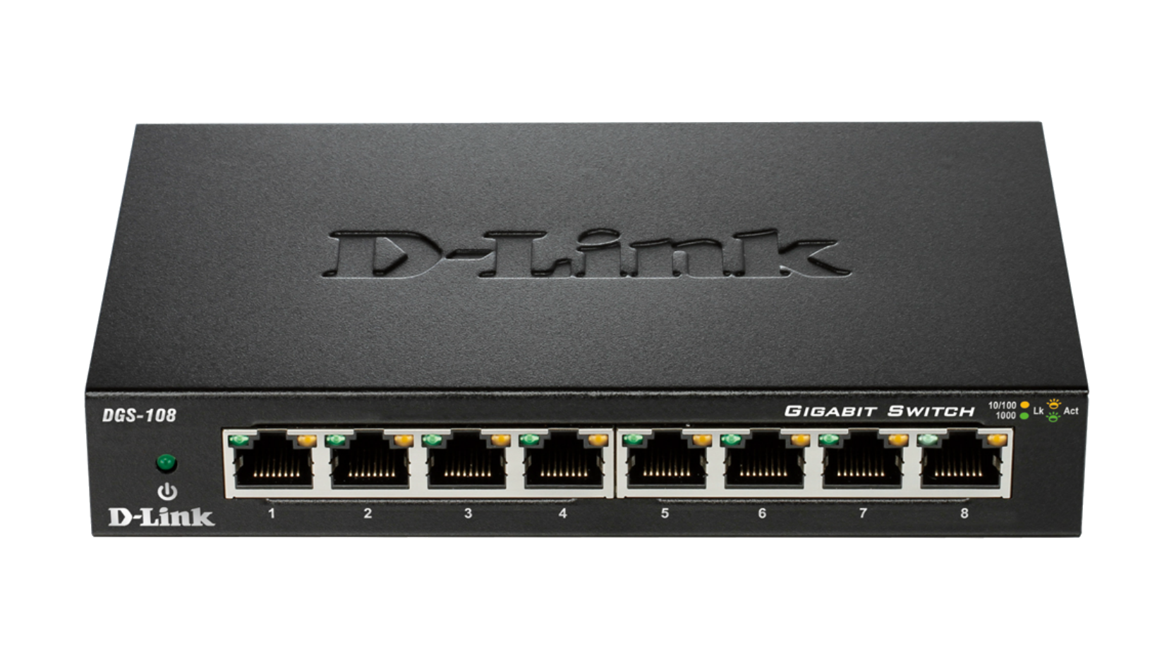 D-Link 8 Port Gigabit Unmanaged Metal Desktop Switch DGS-108 