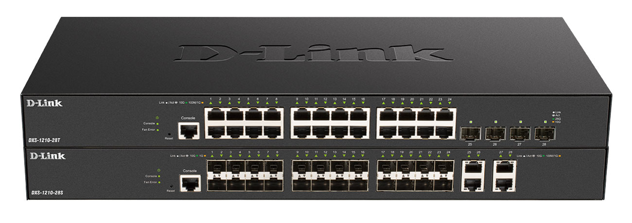  DXS-1210-28S and DXS-1210-28T 10 Gigabit Ethernet Smart Managed Switches