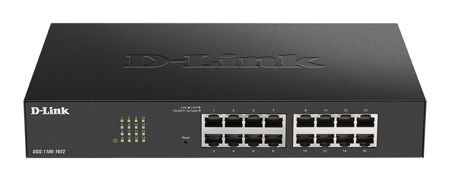 D-Link DGS-1100-08P 8-Port Gigabit PoE Smart Managed Switch 10/100/1000 Mbit/s, ohne externen Stromanschluss 