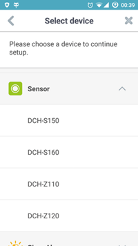 DCH Z120 how to add to mydlink home app