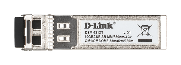 D-Link 10GBASE-SR Multimode Fiber SFP DEM-431XT-DD Transceiver with DDM 