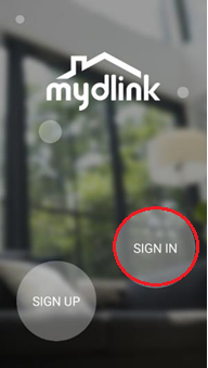How do I set up the camera using the mydlink app