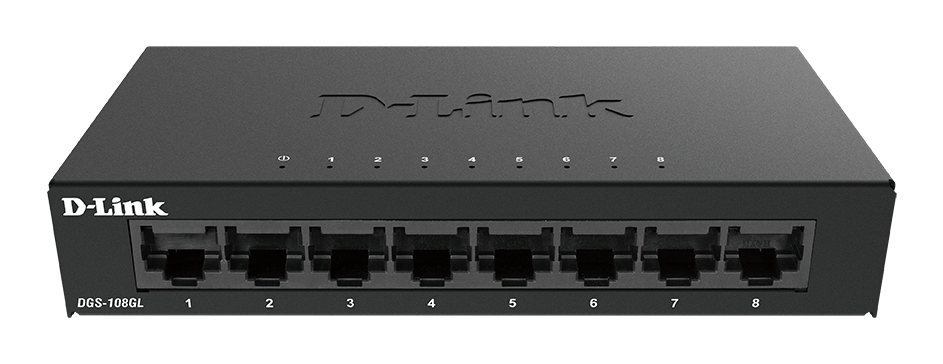 D-Link 8 Port Gigabit Unmanaged Metal Desktop Switch DGS-108 