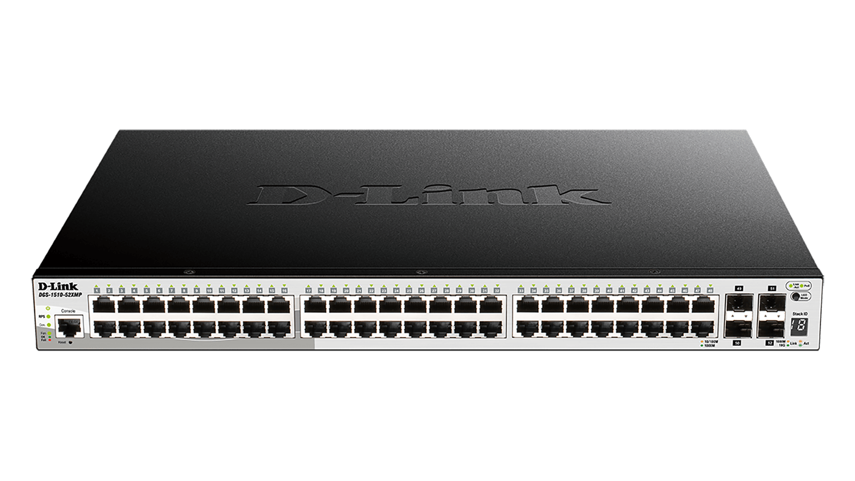 D-Link DGS-1510-28 Smart Managed Gigabit Stack Switch 28 Ports, davon 24 x 10/100/1000 Mbit/s, 2 x SFP, 2 x 10G SFP+ 