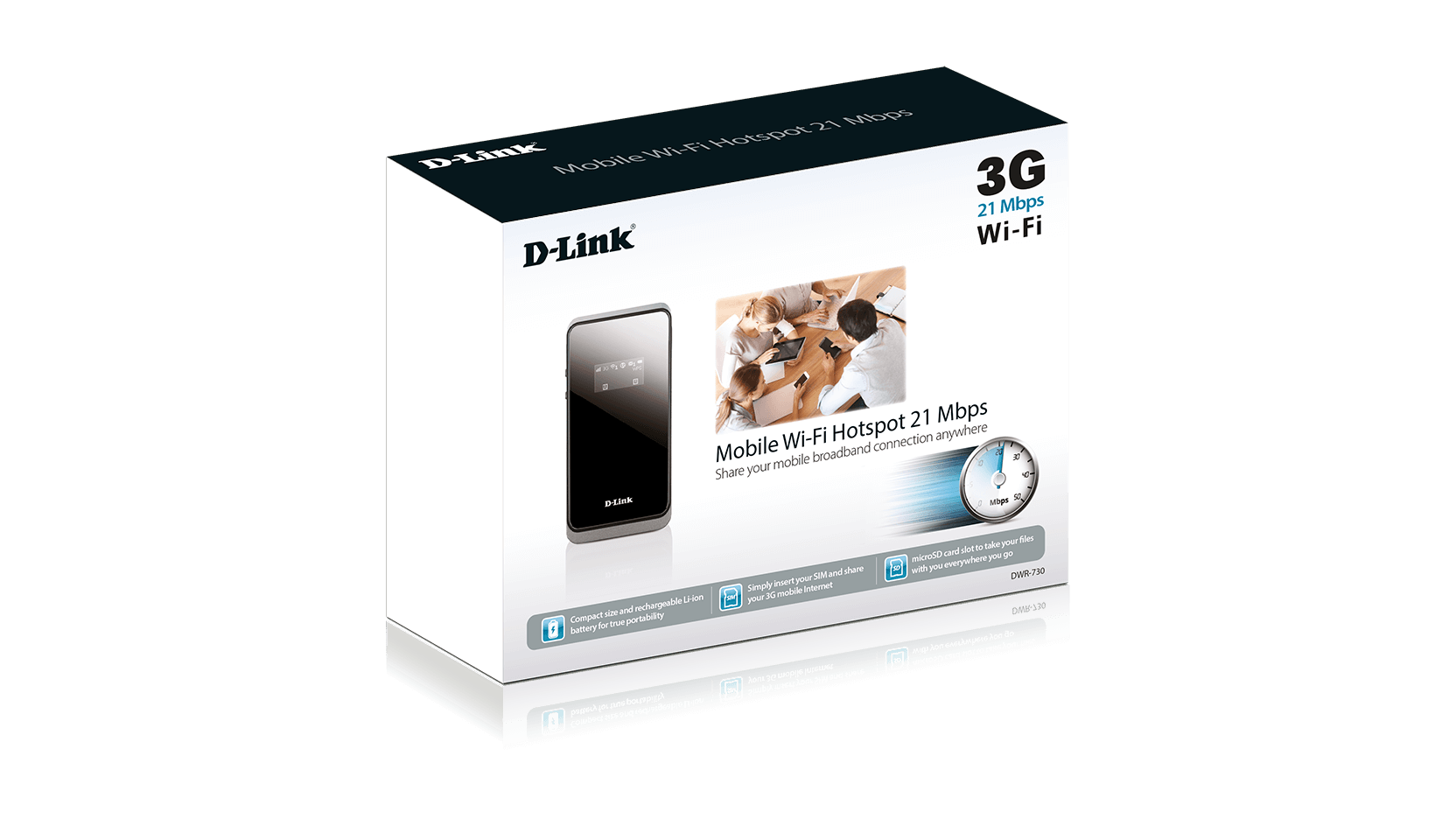 MODEM 3G D-LINK DWR-730 21,6Mbps POCKET HOTSPOT SIM INTERNET USB CHIAVETTA CARD 