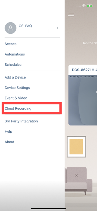 How do I add the cloud recording service on my camera